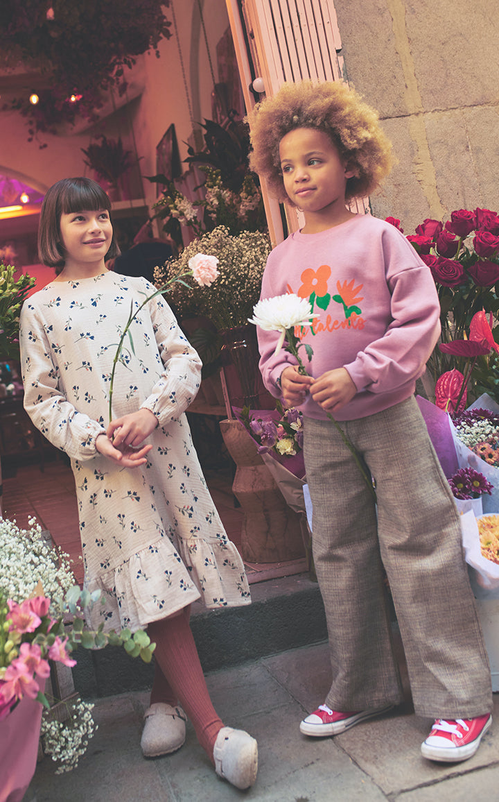 Pink flower sweatshirt