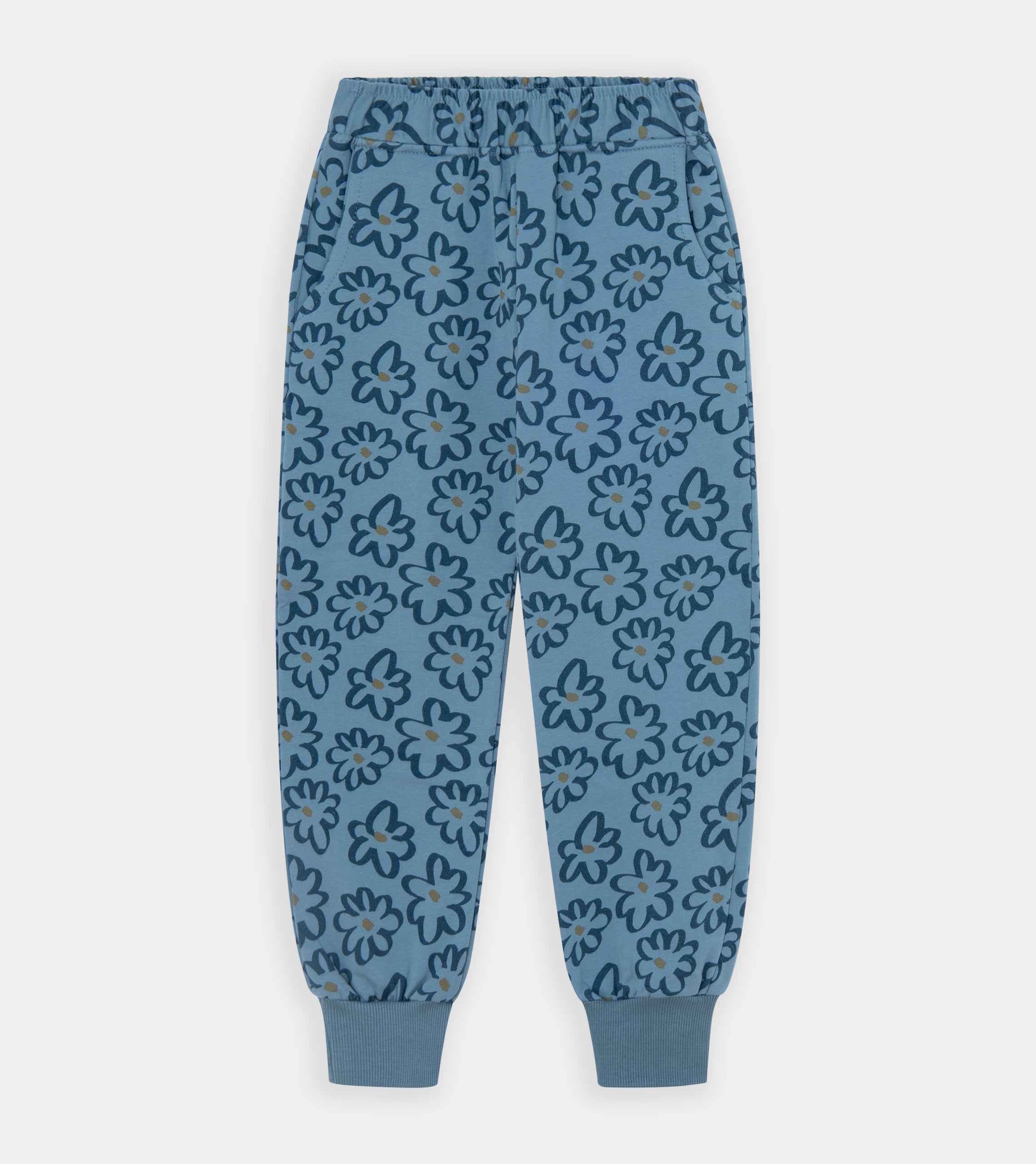 Blue flowery sweatpants