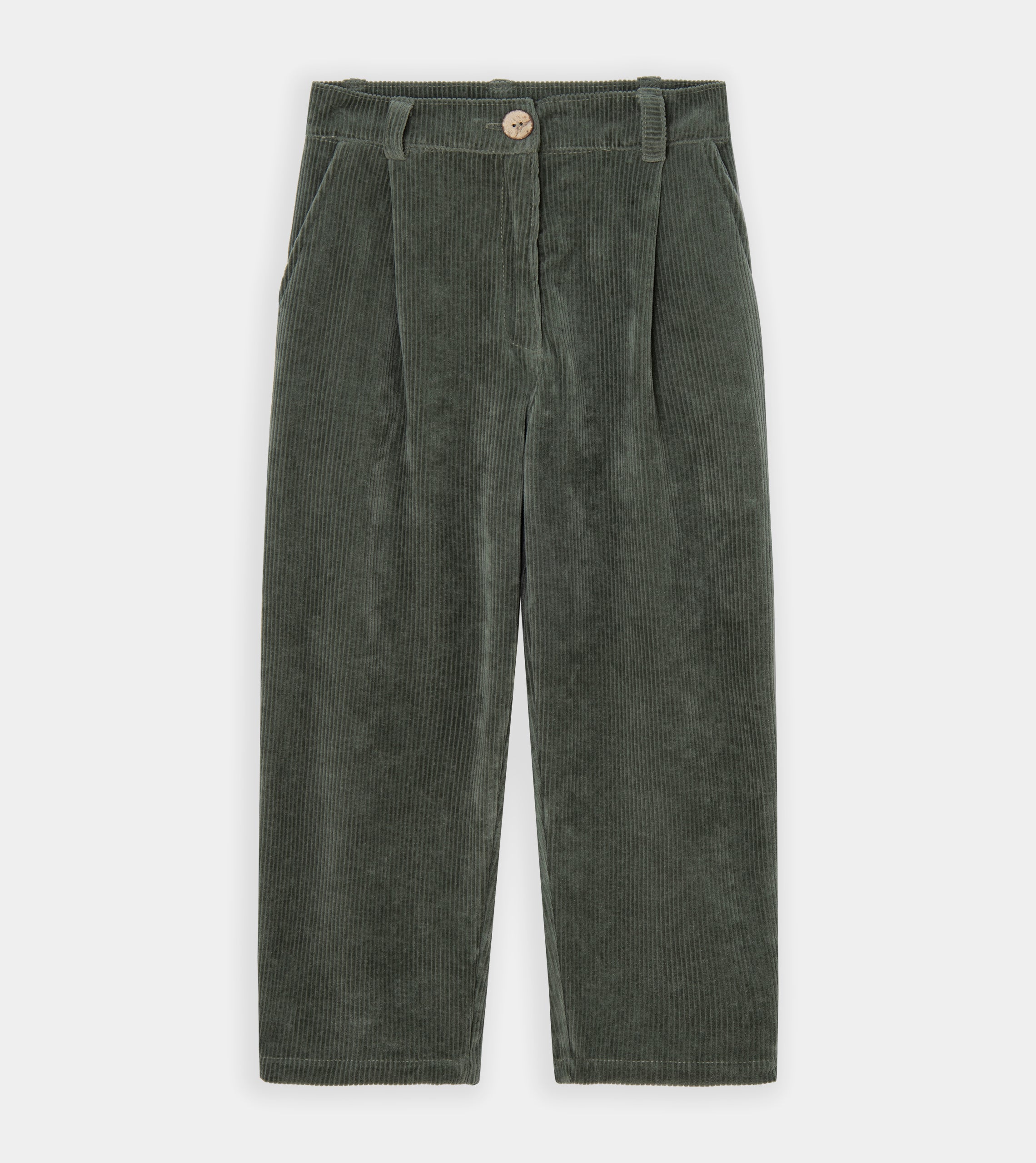 Green Baggy Corduroy Trouser