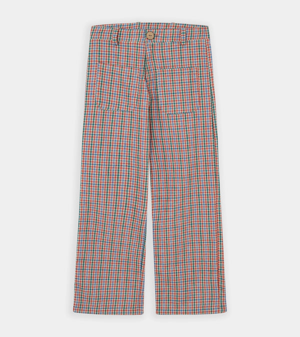 Checked multicolor pants