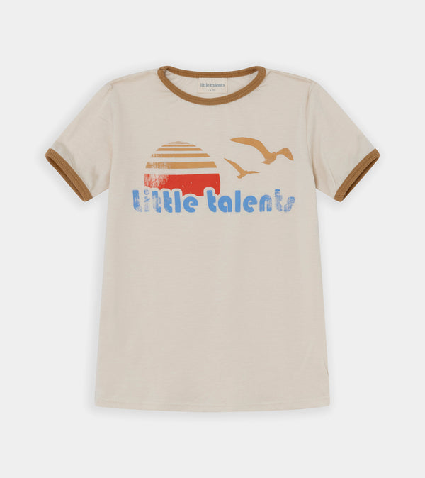 Camiseta beige Sunset