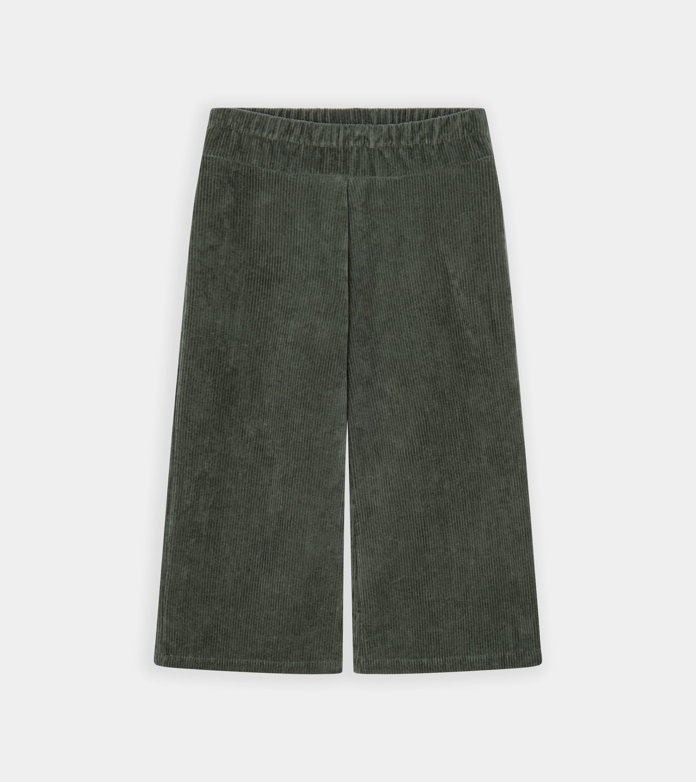 Green Wide Elastic Trouser