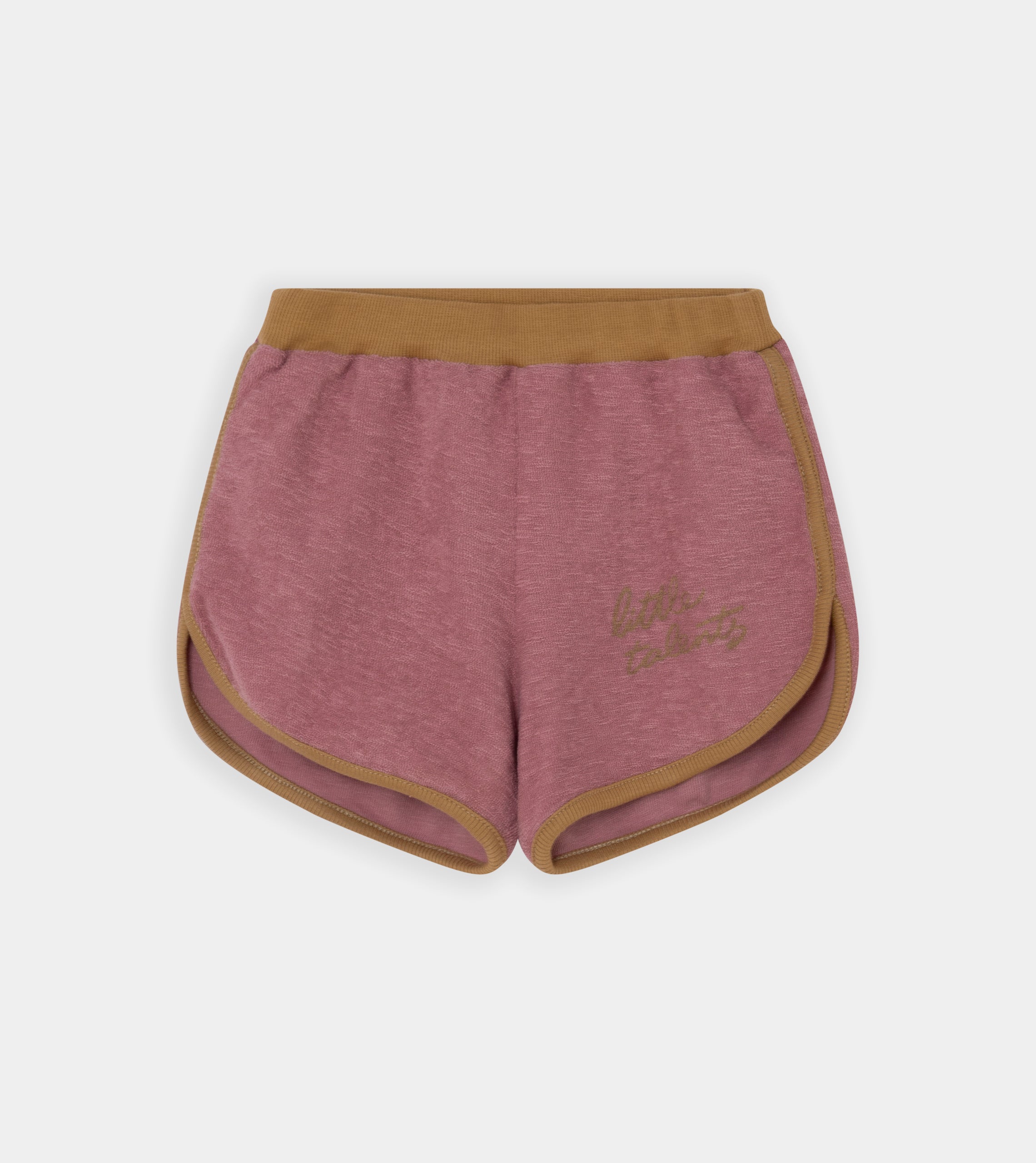 Pink terry shorts