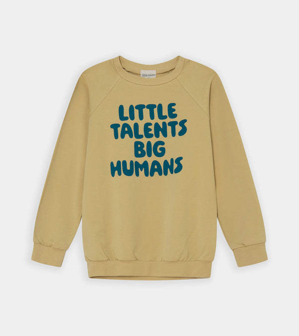 Yellow Little Talents Big Humans sweatshirt