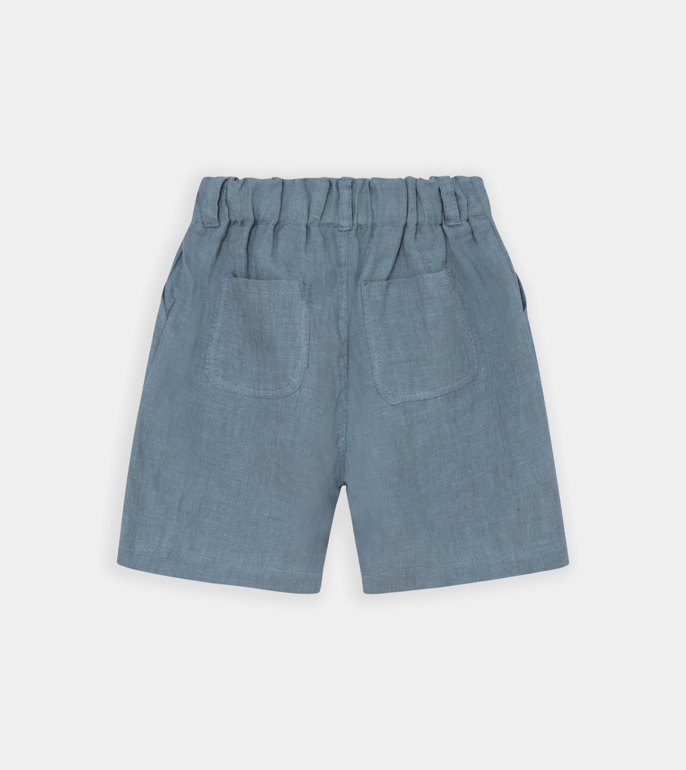 Green linen shorts