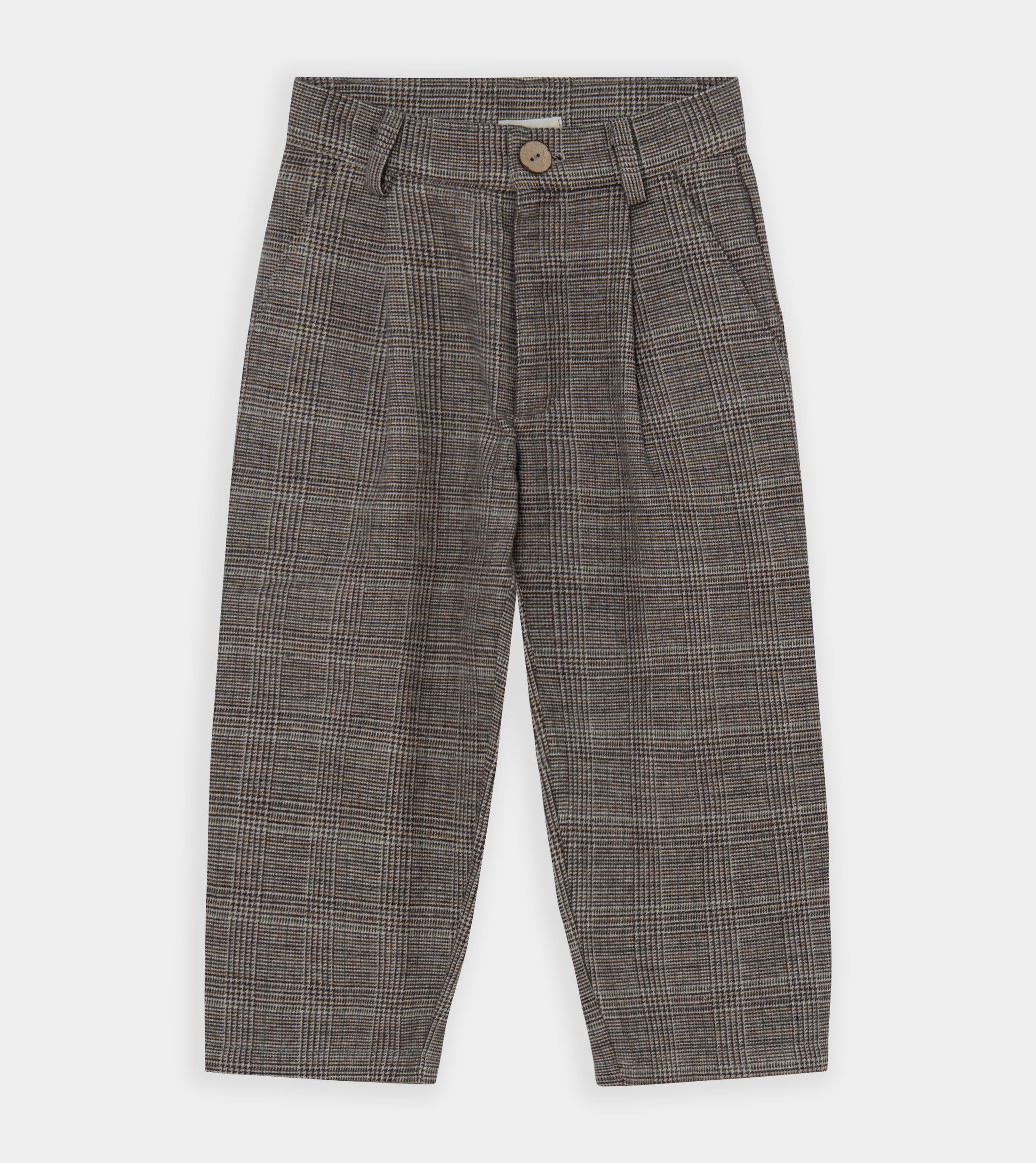 Brown checked baggy trouser