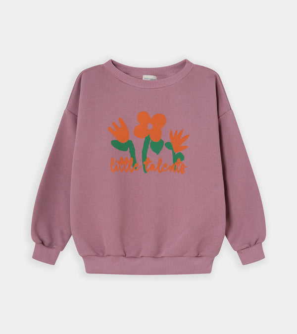 Sudadera rosa flores