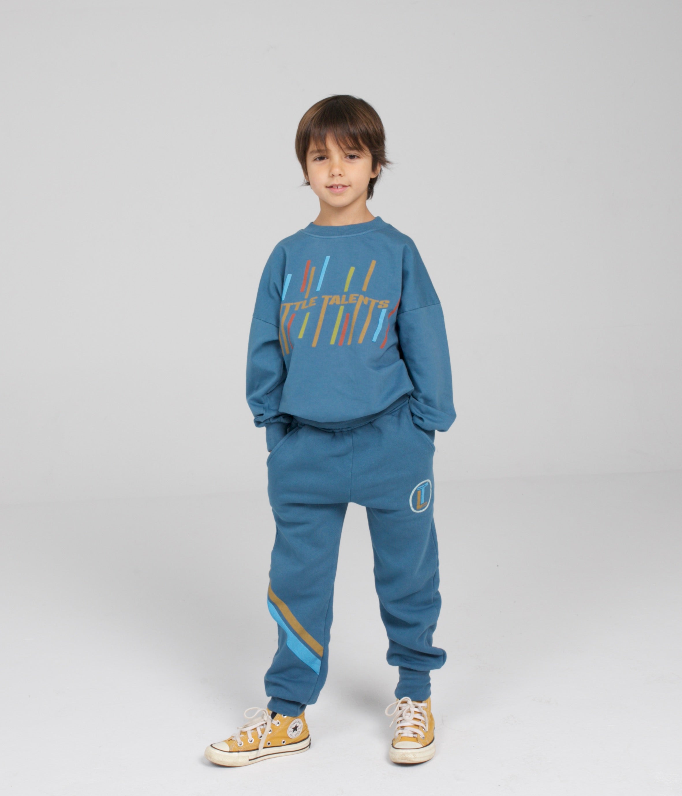 Blue sweatpants