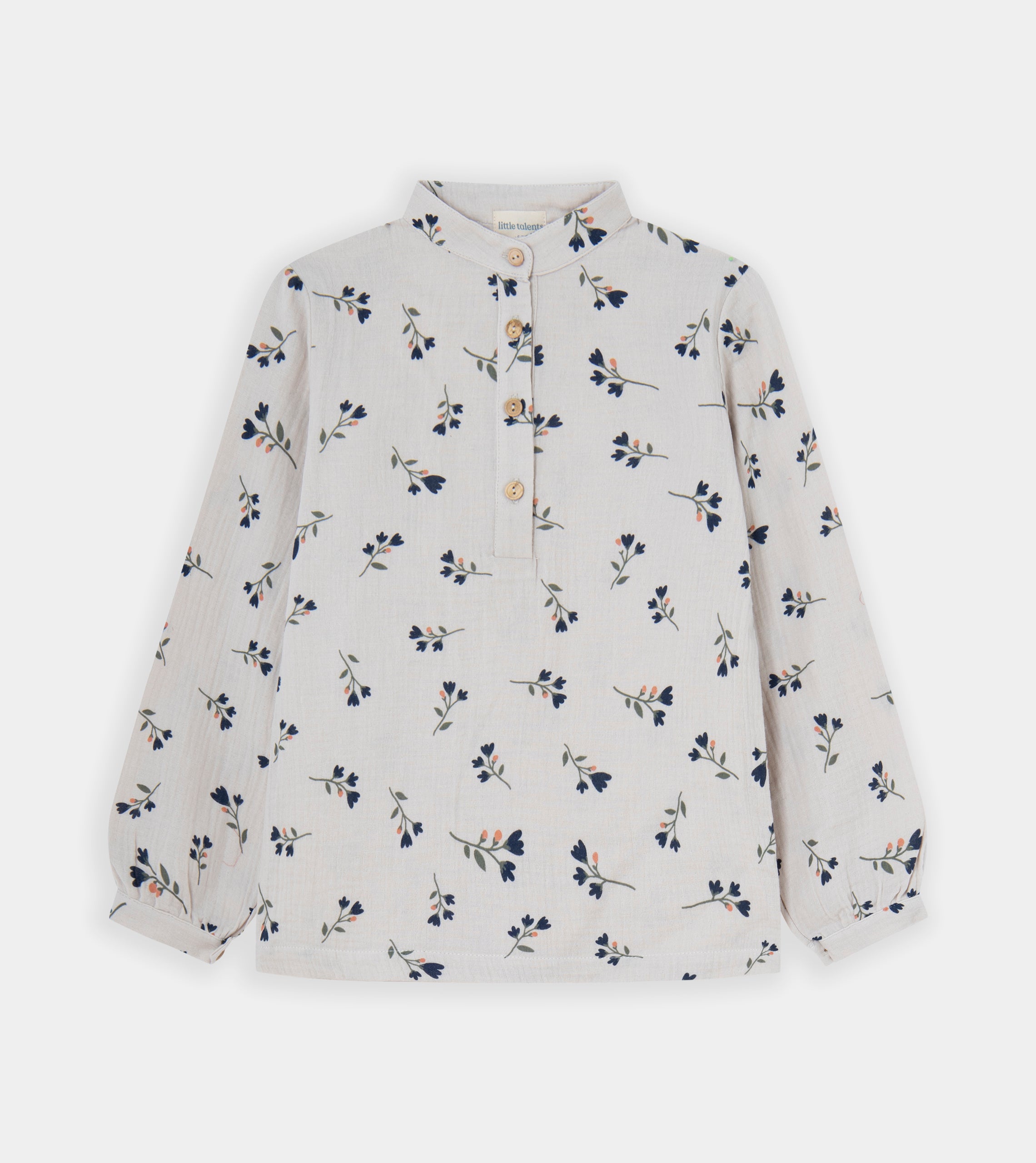 White flowery blouse