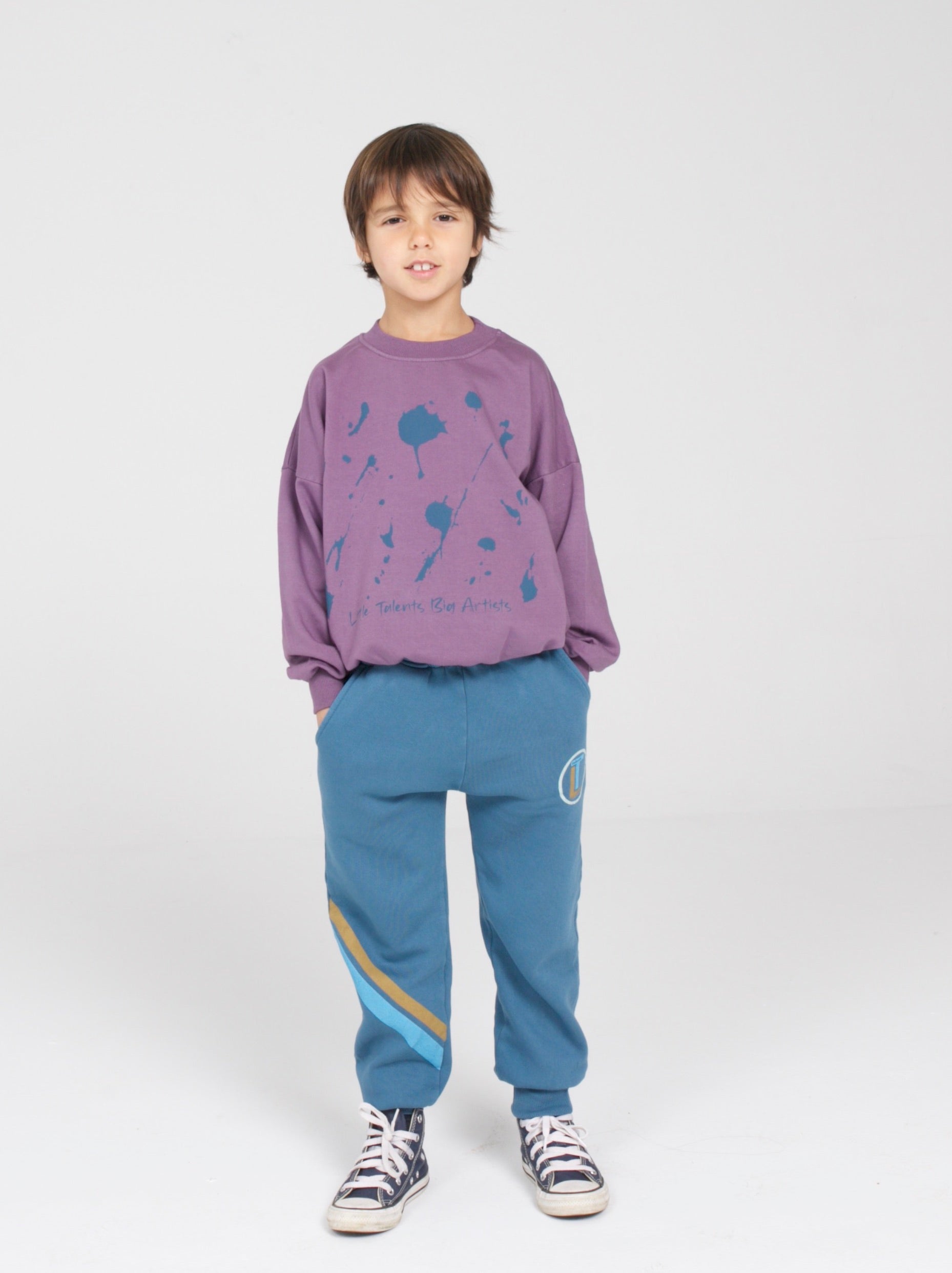 Purple oversized Graffiti sweatshirt