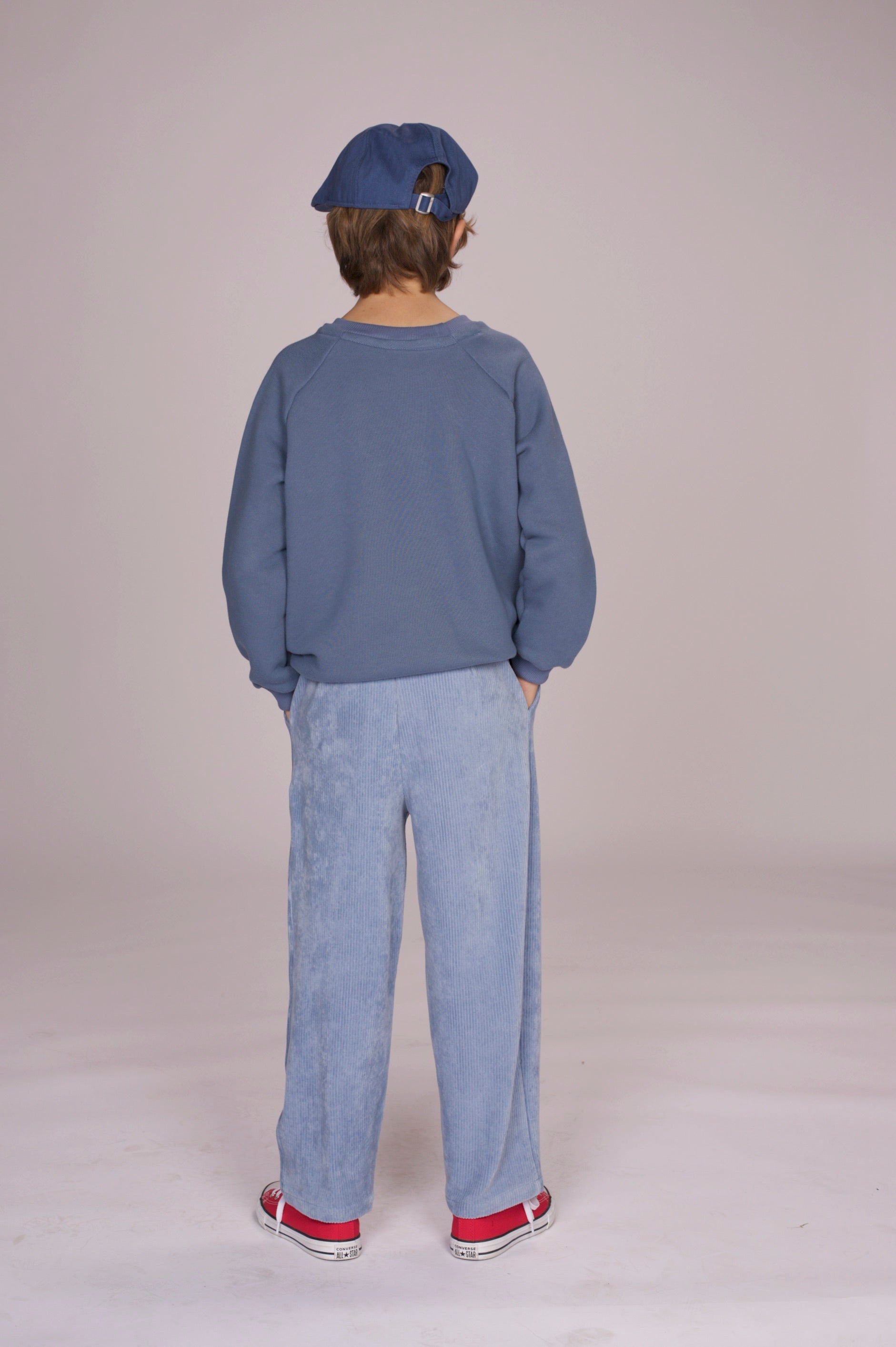 Blue corduroy baggy trouser