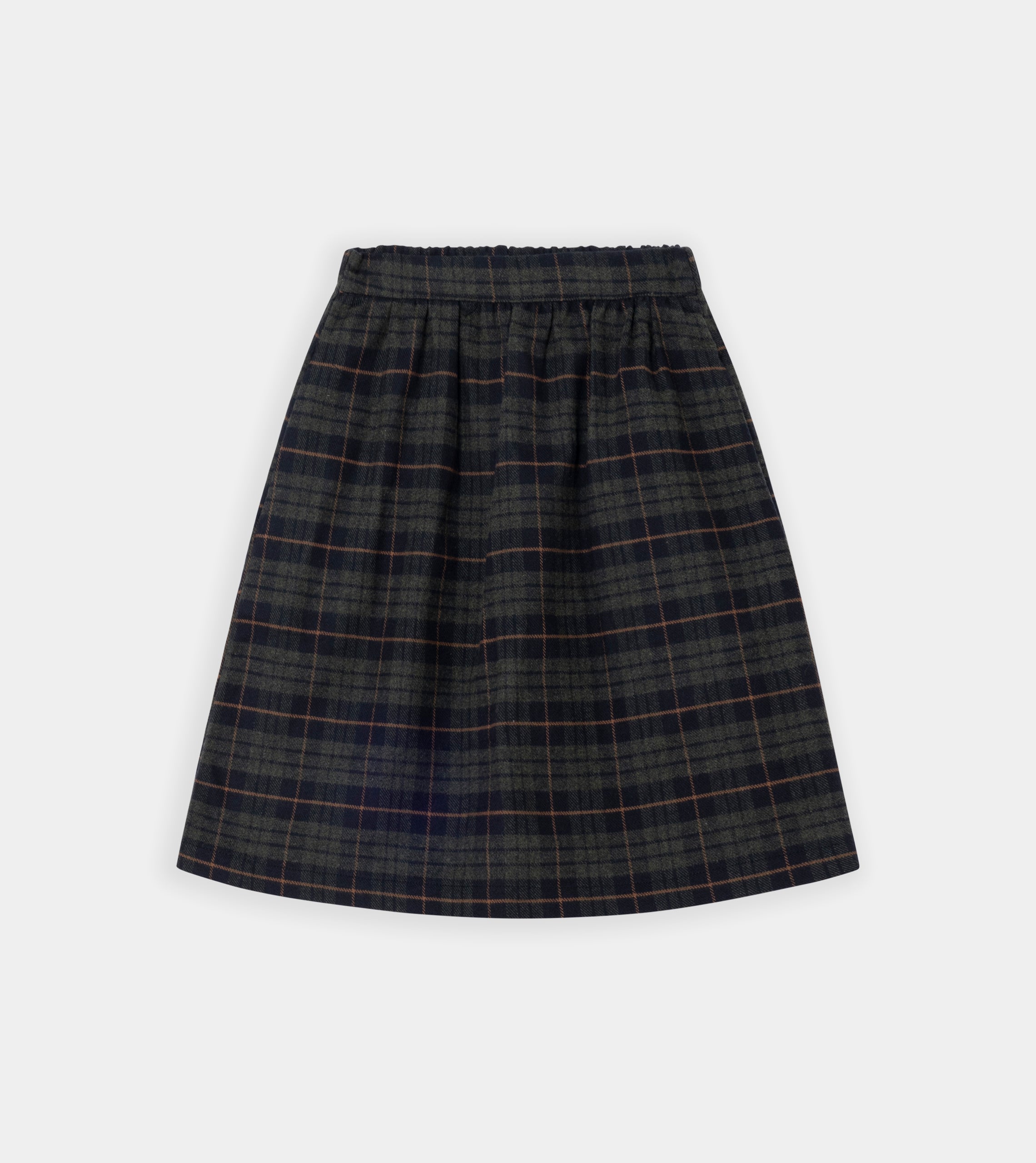 Checked midi skirt