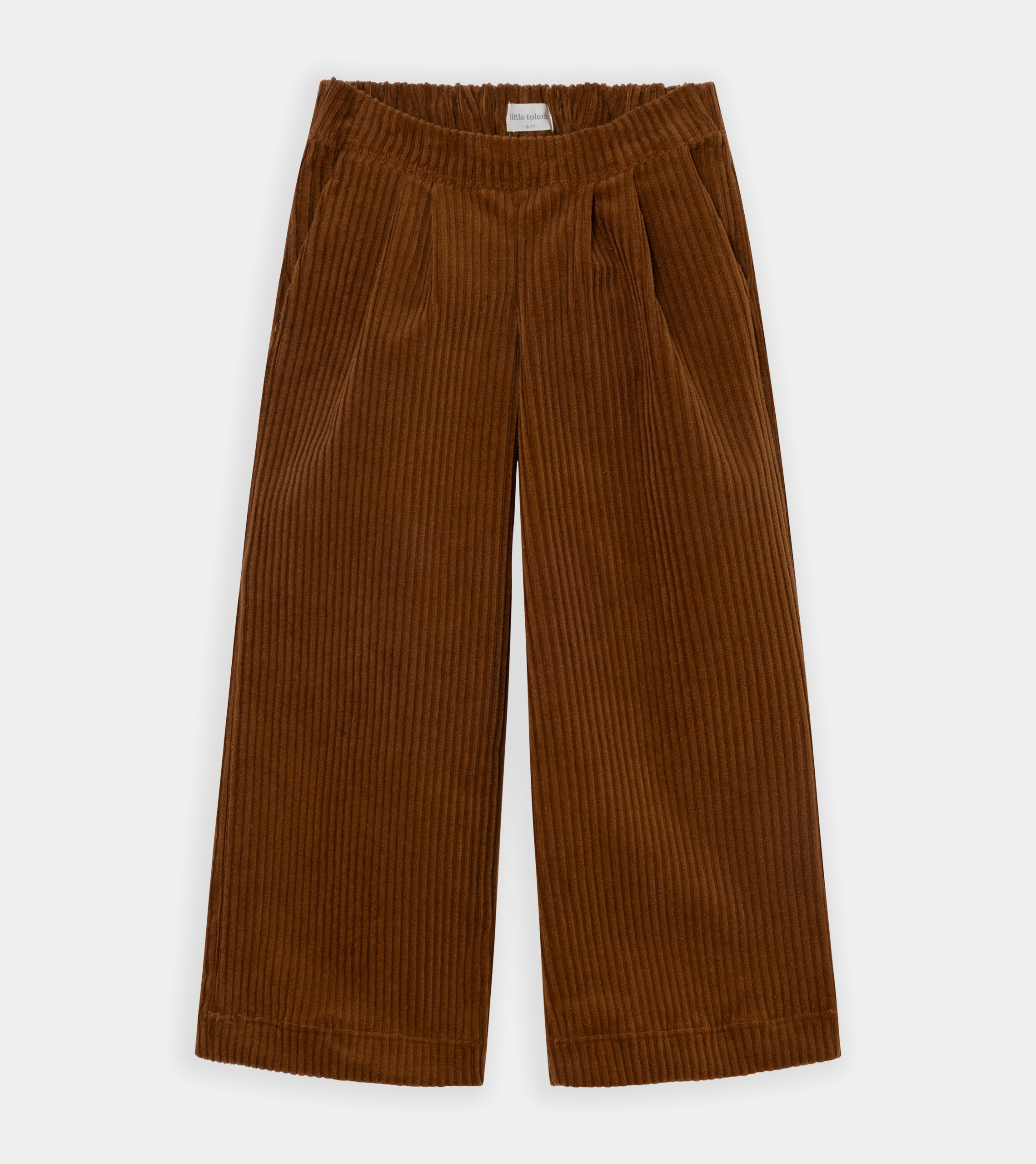 Brown wide-leg corduroy trouser