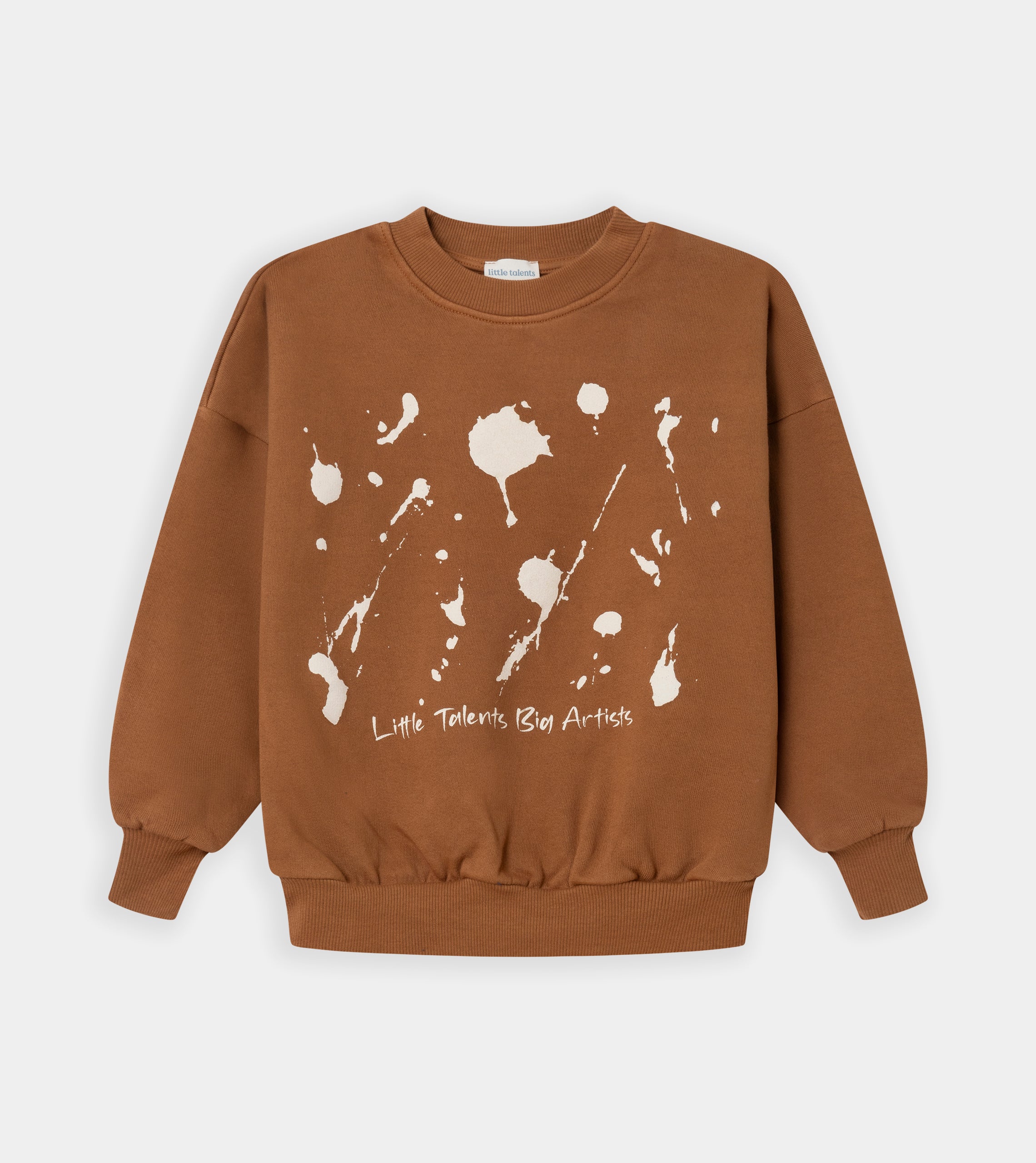 Brown oversized Little Artist sweatshirt