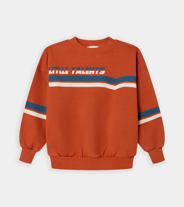 Orange oversized retro sweatshirt