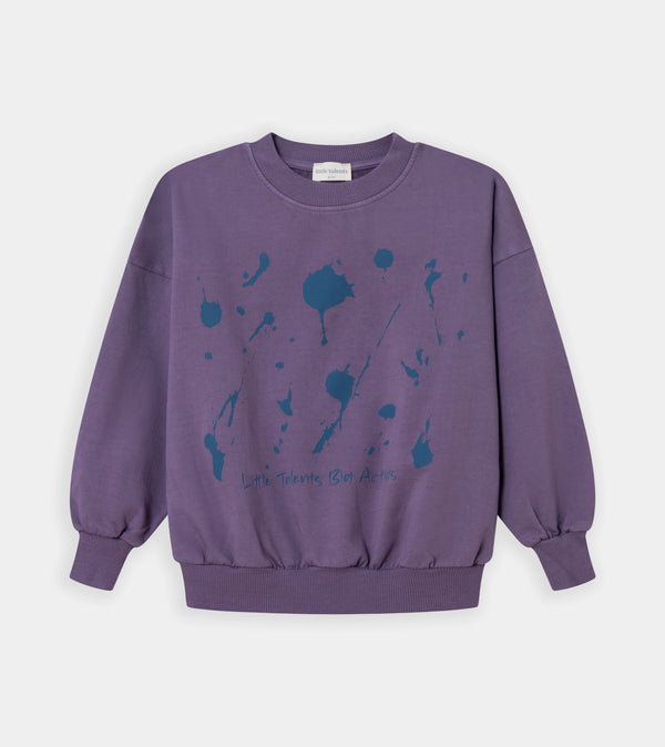 Purple oversized Graffiti sweatshirt