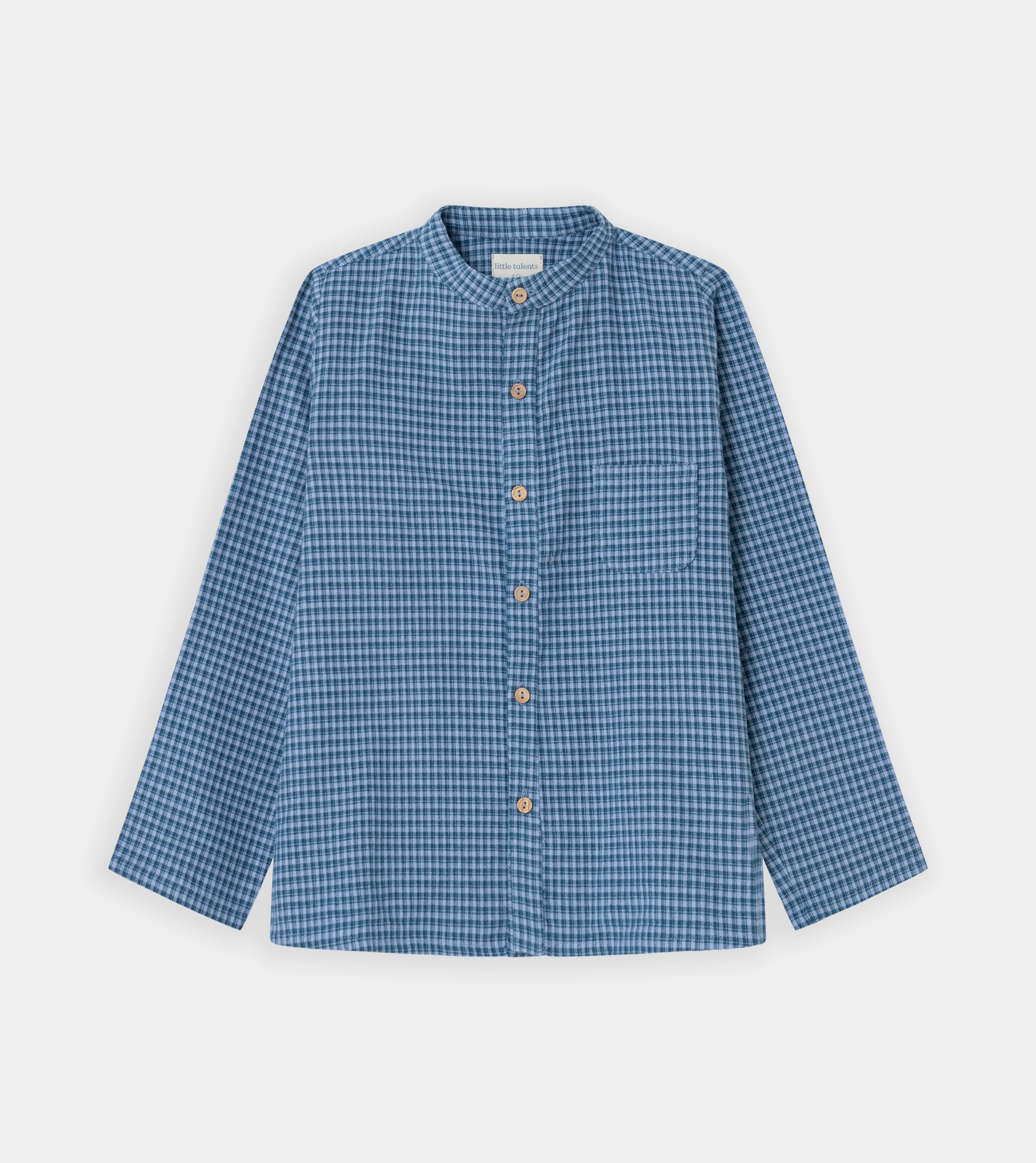 Blue checked shirt