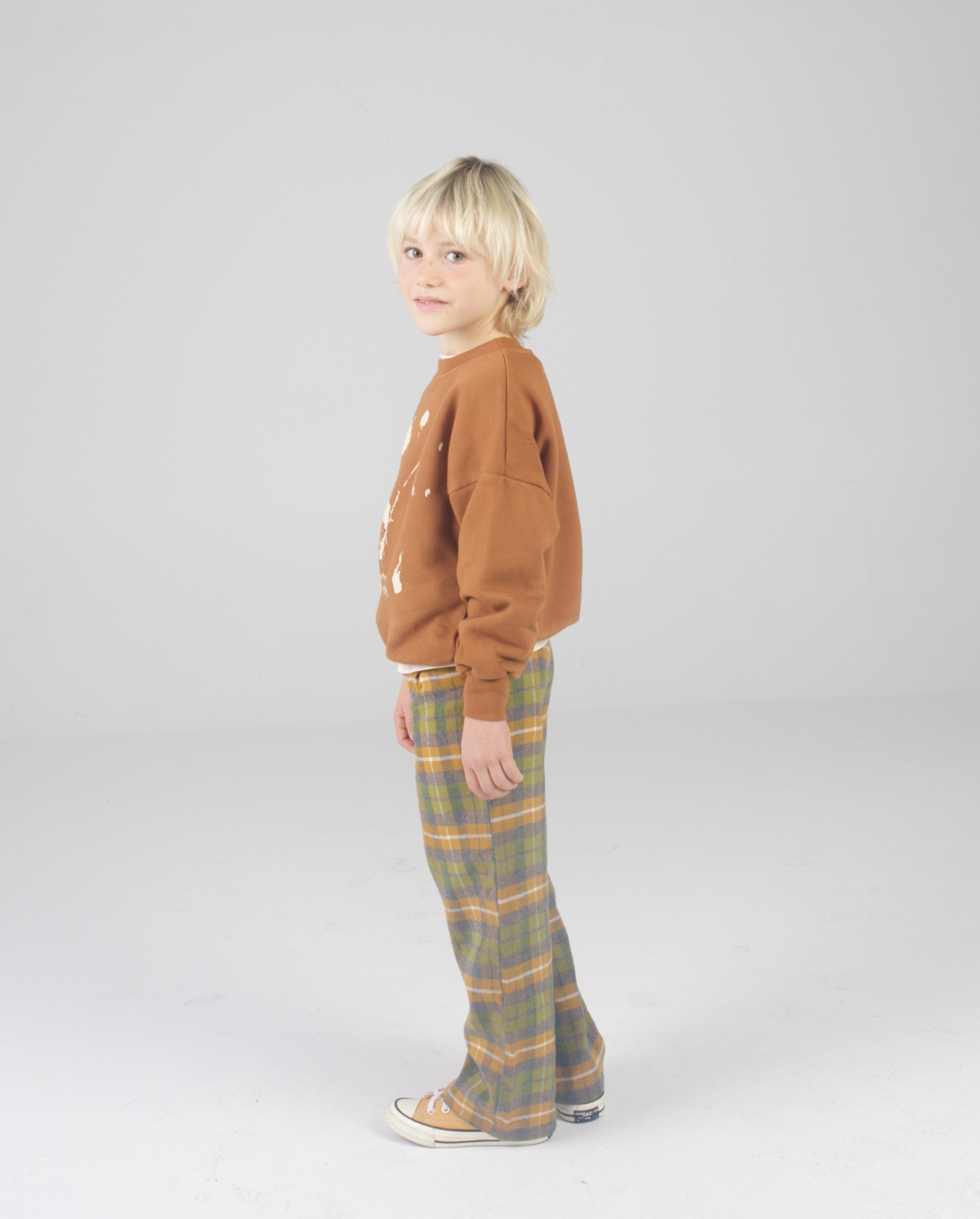 Yellow checked pants