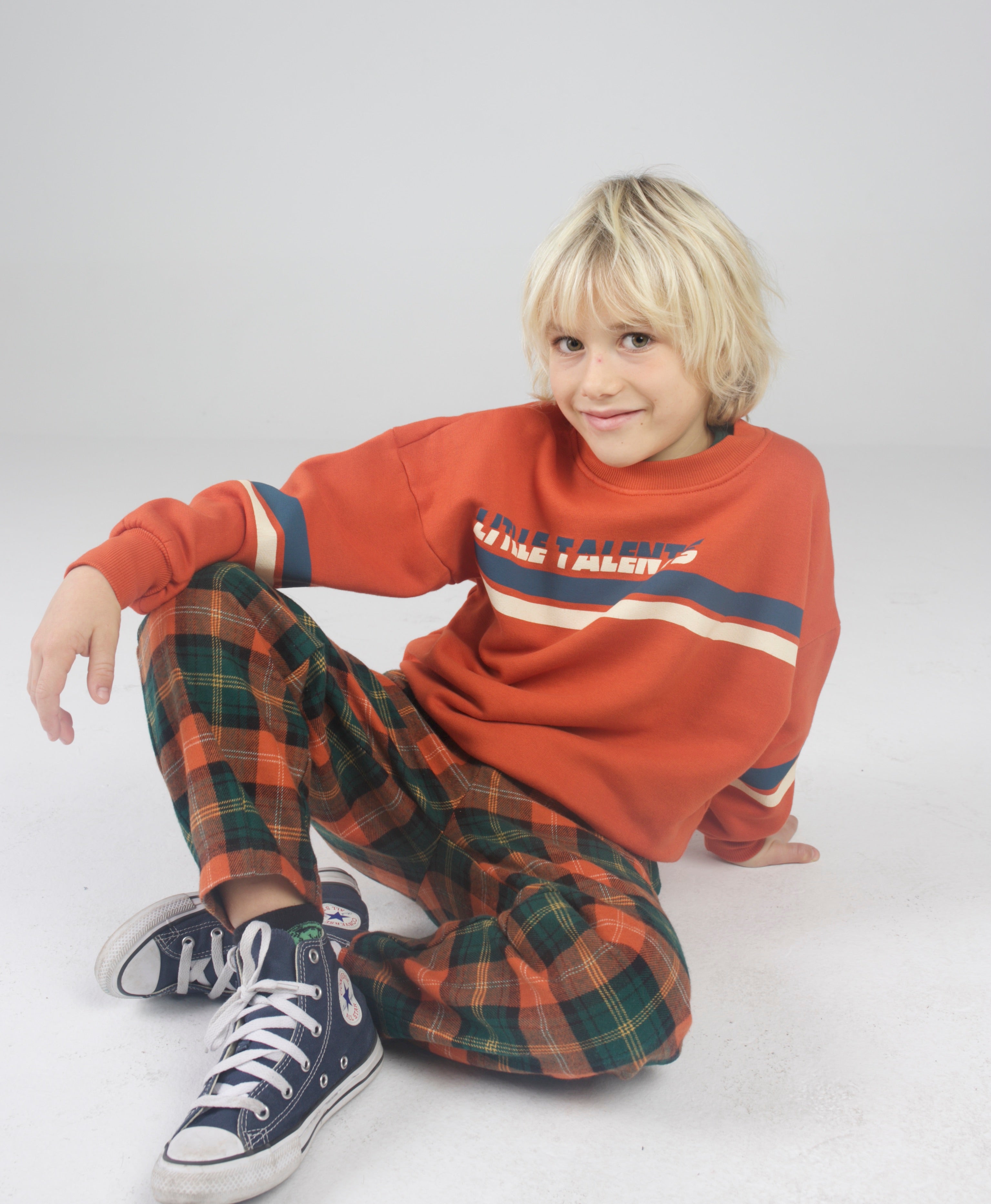 Orange oversized retro sweatshirt