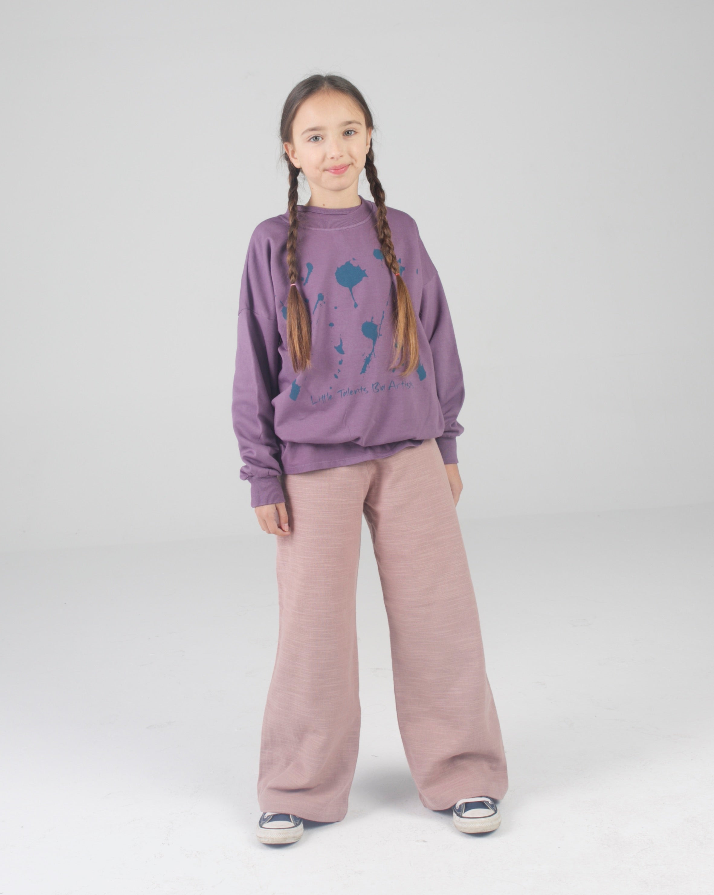 Purple oversized Graffiti sweatshirt