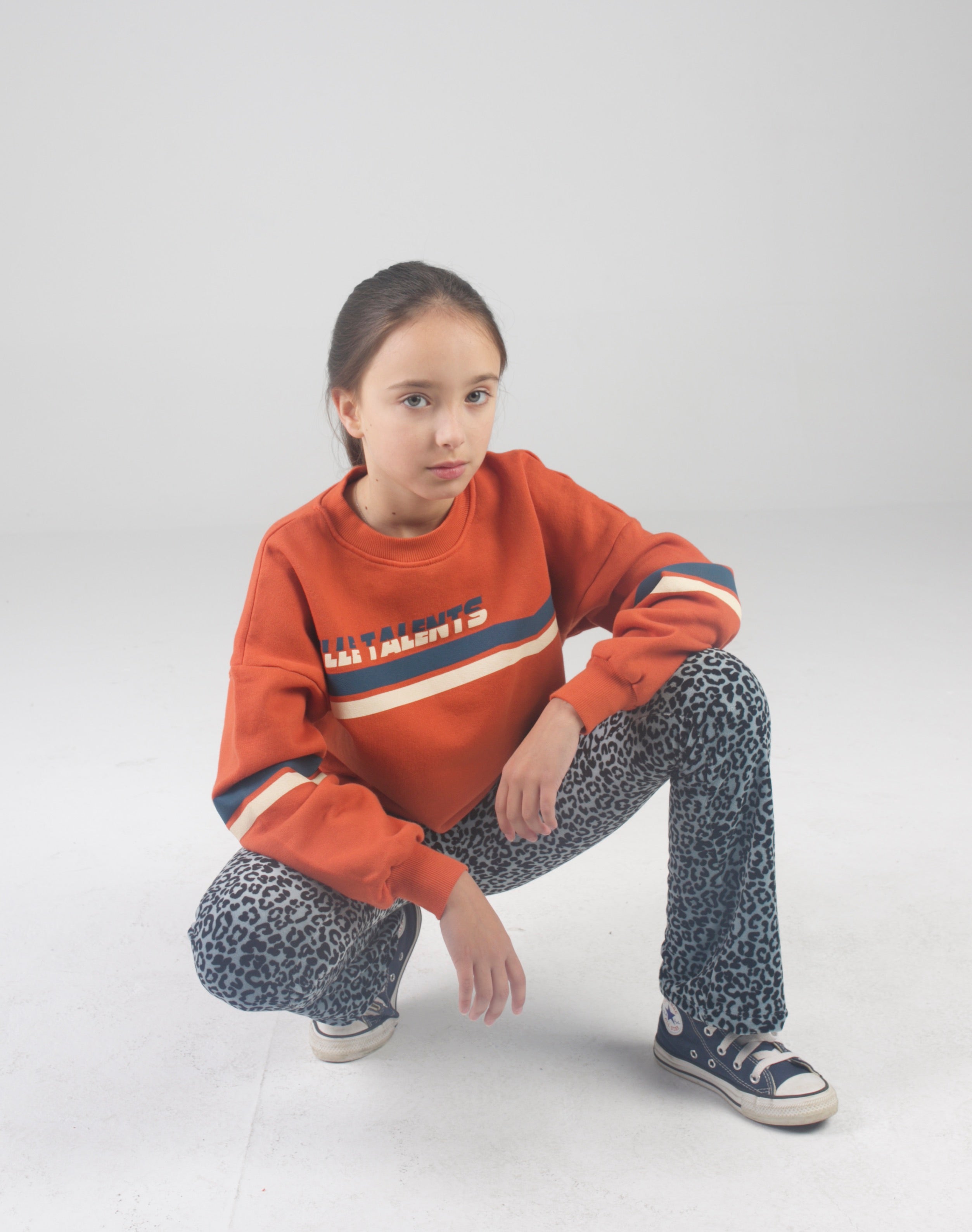 Orange oversized retro sweatshirt