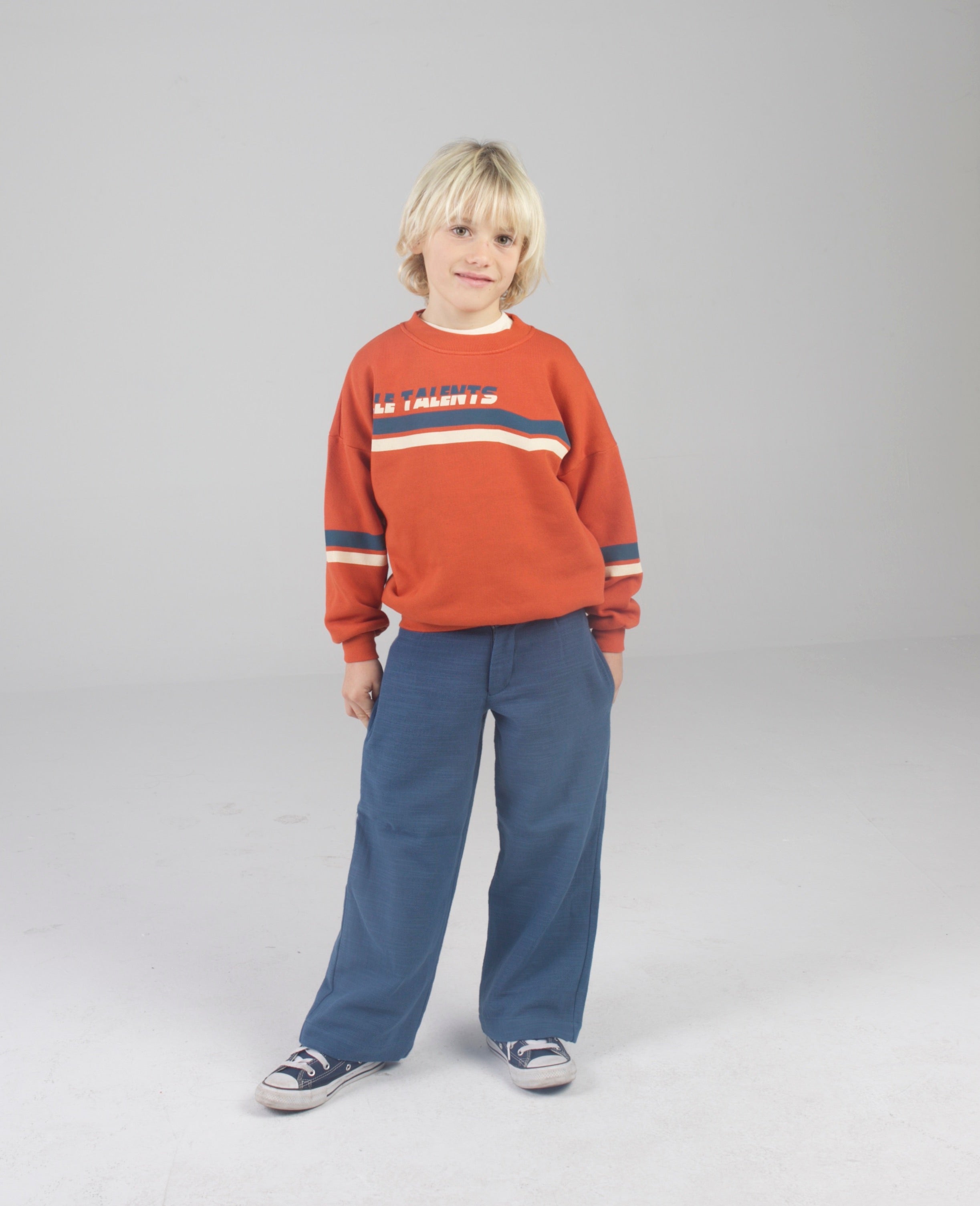 Orange oversized retro sweatshirt