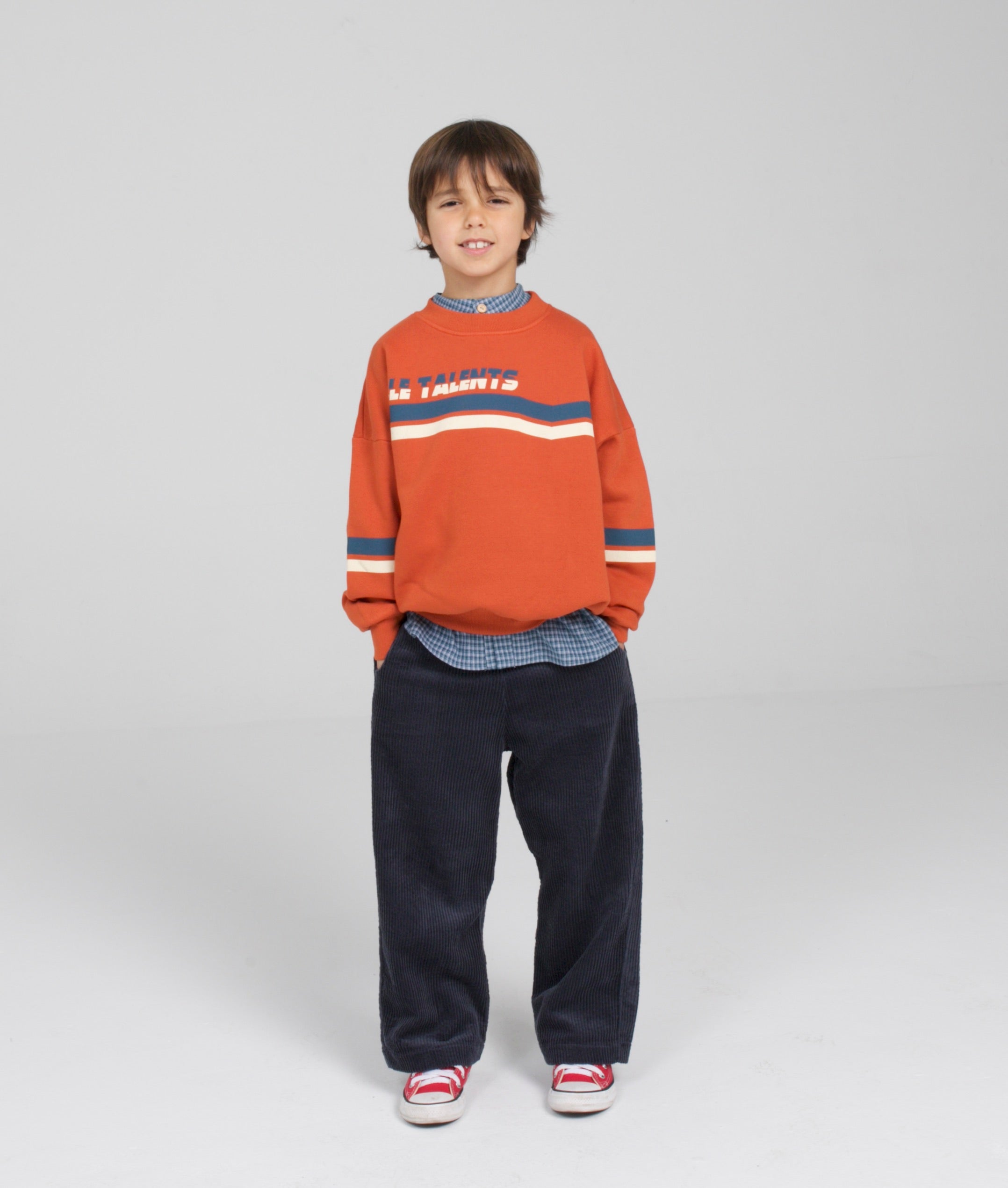 Orange oversized retro sweatshirt
