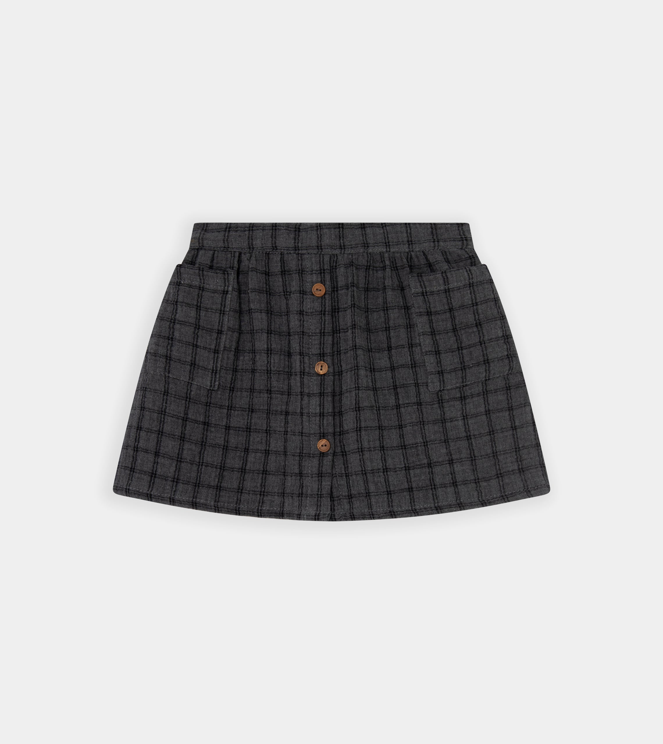 Checked Grey Mini Skirt