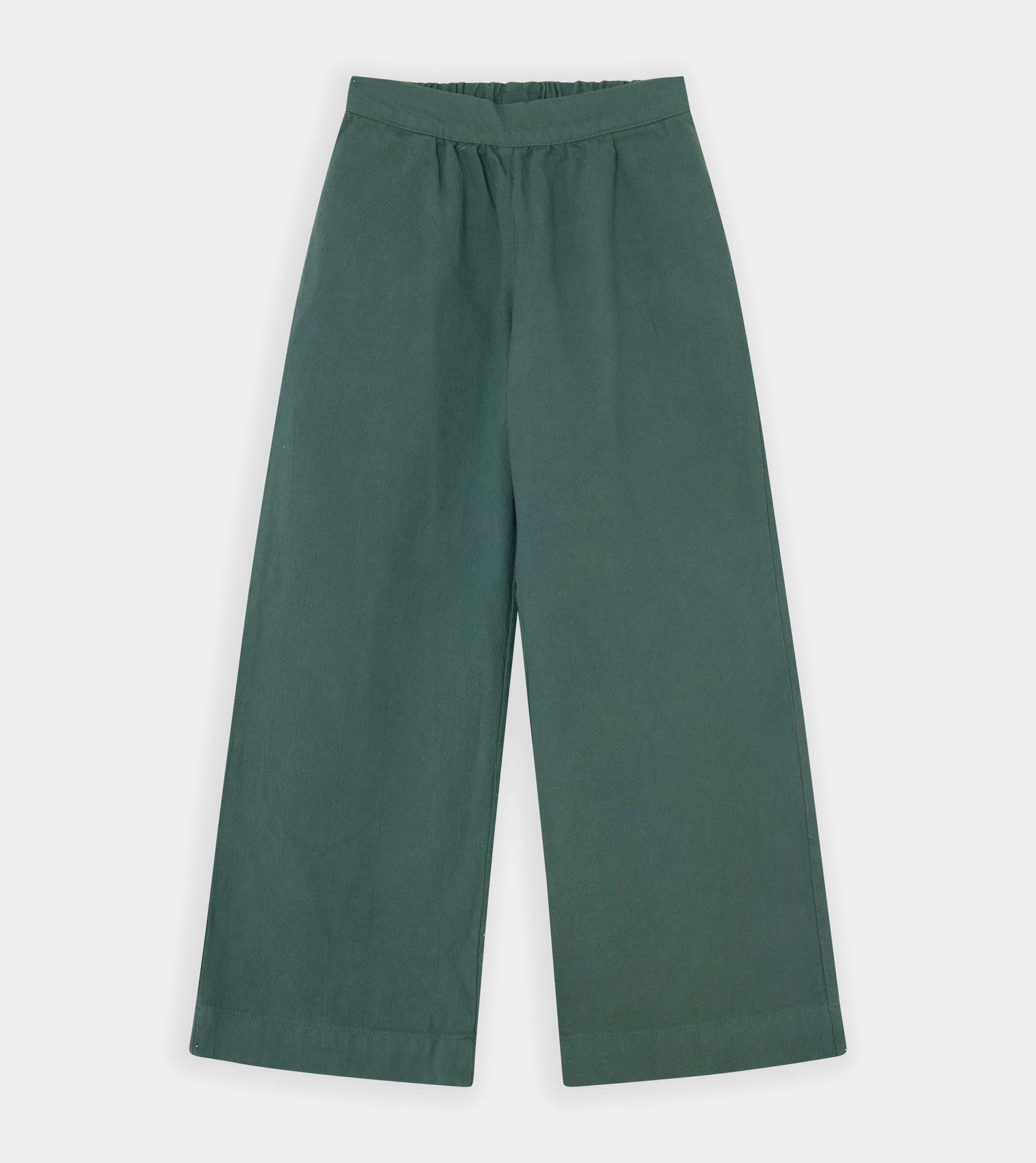 Wide-leg, Green Trousers