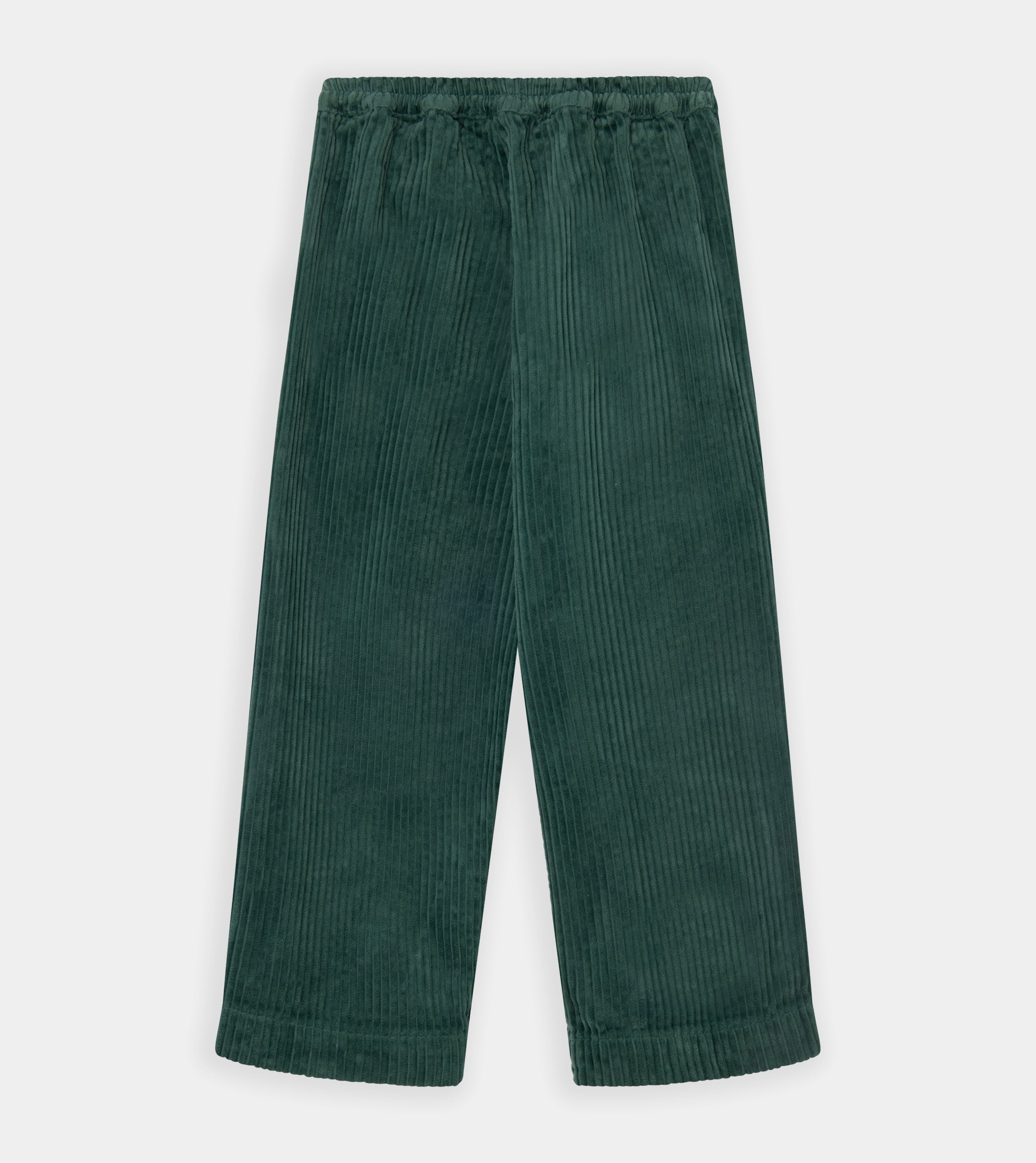 Green Wide-leg Corduroy Trousers