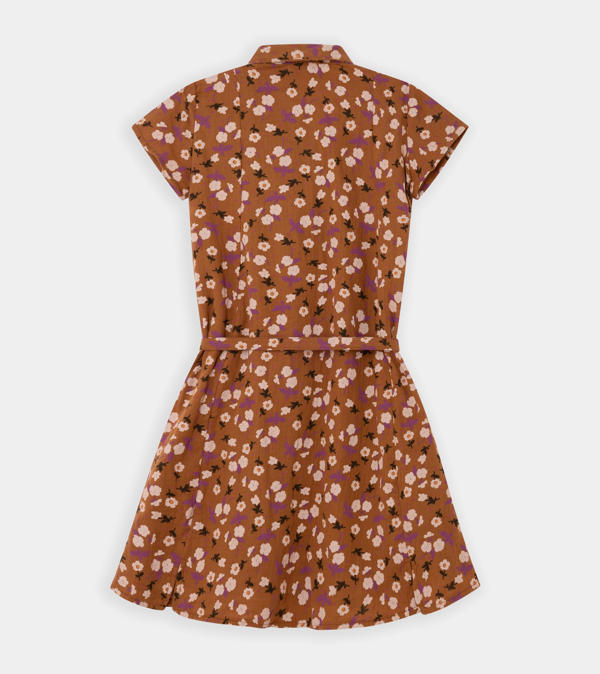 Brown Dress with Flowers