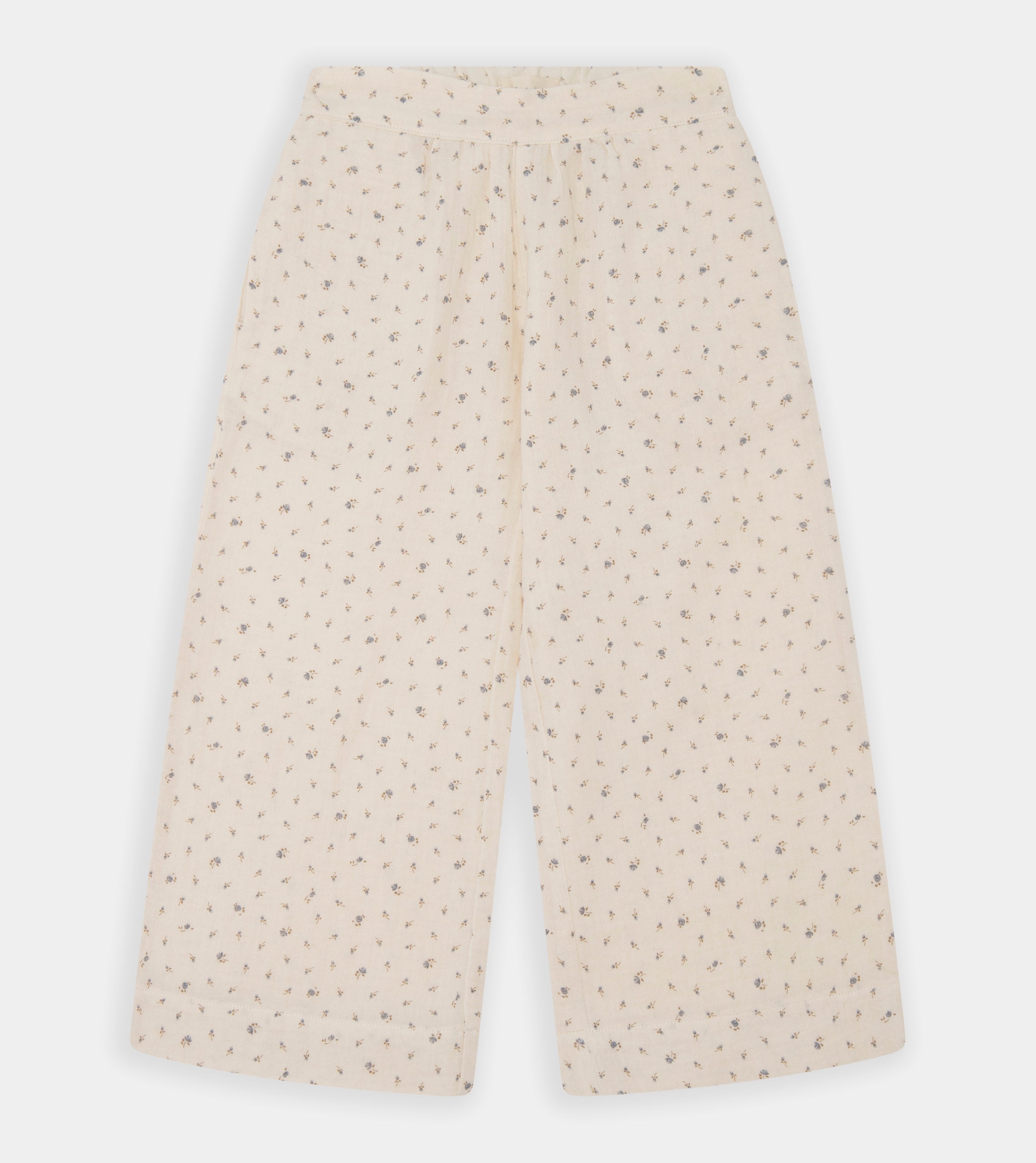 White Trouser with Small Flowers