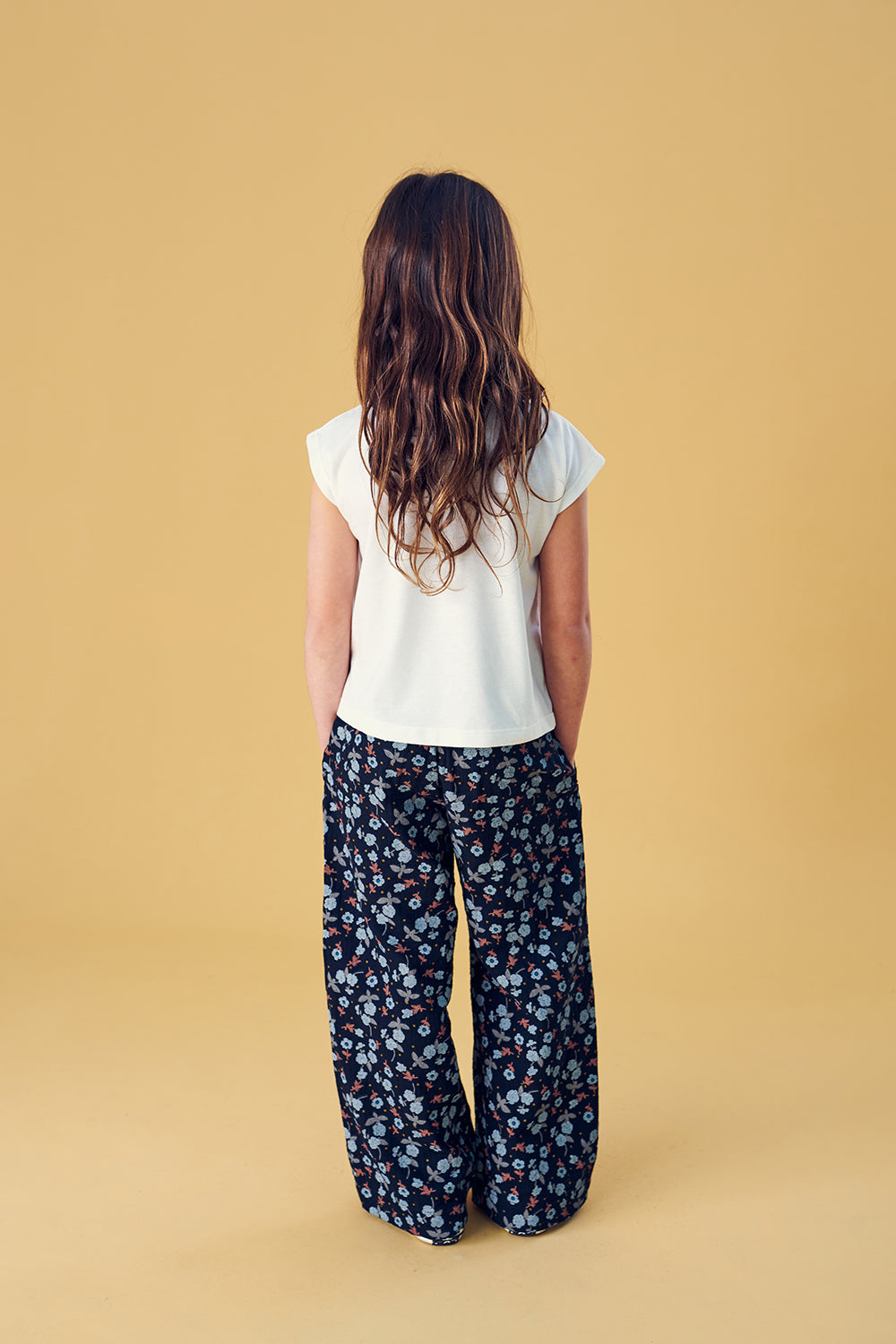 Black Trousers with Flowers